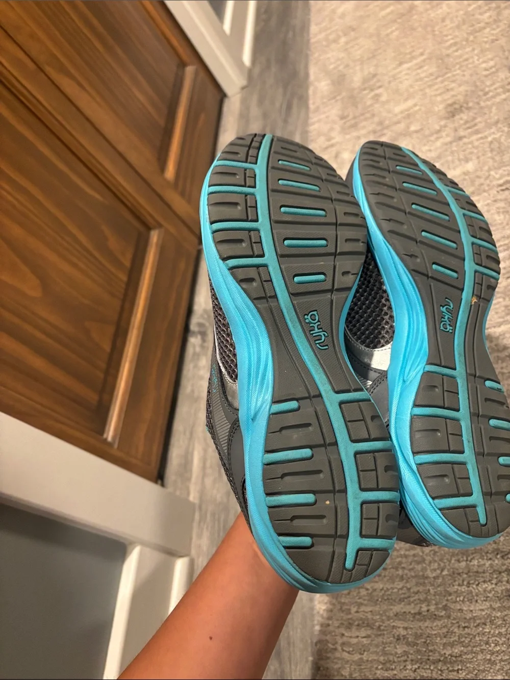 Ryka Gray and Teal Women's Running Shoes size 11